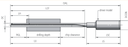 X06.350-1500/0I3 BROCA CAÑON DIAM 6.35MM X 1500MM OAL