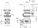 CAT50-ER32 90° CABEZA ANGULAR (TIPO AHL)