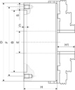 SCROLL CHUCK MANUAL DE 8" DE 3 MORDAZAS REVERSIBLES, 2 PIEZAS CUERPO DE ACERO FORJADO, ESPALDA PLANO TOOLMEX