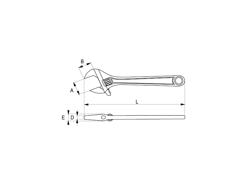 Llave ajustable "inglesa" cromada de 12" con clip IRIMO una marca de SNAP ON