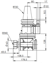 AHB-BT50-ER40 CABEZAL ANGULAR A 90 GRADOS INTERFASE BT50 SALIDA ER40 HOLDWELL