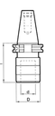HOLDER CAT40 TENSION/COMPRESION MACHUELEADOR SISTEMA 1 TOOLMEX