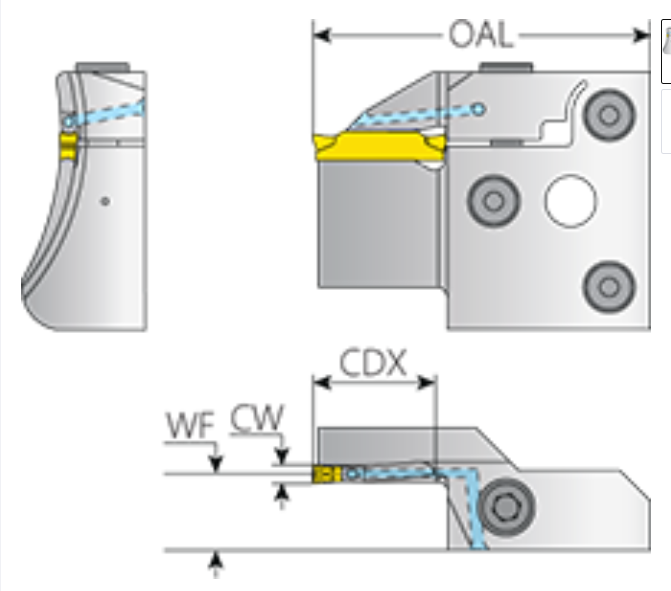 VGFR-450->T45-6C CUCHILLA PARA RANURADO FRONTAL GROOVEX INTERCAMBIABLE VARGUS