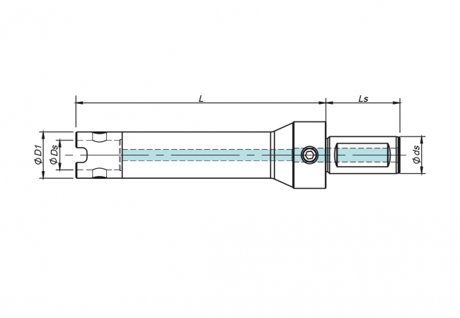 ADAPTADOR PARA BROCA 65-70MM, LARGO DE CUERPO 300MM, PALBIT