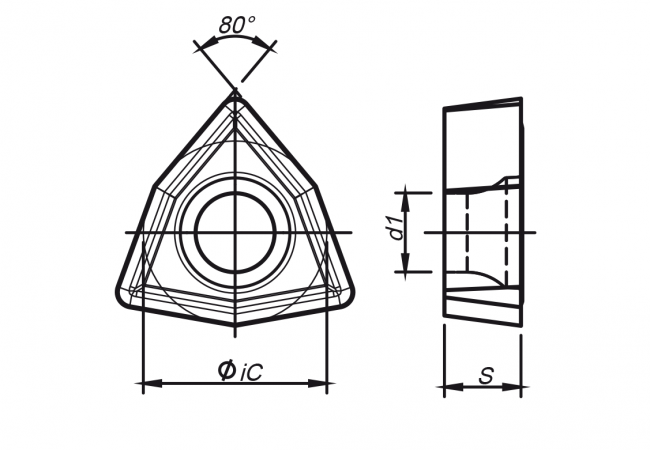 WCKX 06T308 PH6930 INSERTO PARA BROCA INDEXABLE PALBIT