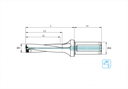 XCS 27532-4D BROCA DE INSERTOS INTERCAMBIABLES D=27.5MM 4XD PALBIT
