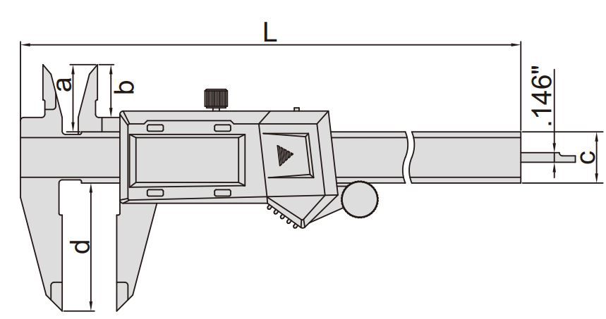 1108-200M DIGITAL CALIPER RANGE 0-200MM/0-8" READING 0.01MM/0.0005" INSIZE