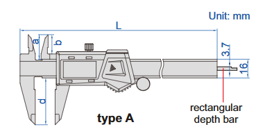 1103-200 DIGITAL CALIPER RANGE 0-200MM/0-8" READING 0.01MM/0.0005" INSIZE