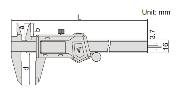 1118-200B WATERPROOF DIGITAL CALIPER RANGE 0-200MM/0-8" READING 0.01MM/0.0005" INSIZE