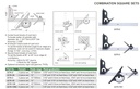 2278-180M COMBINATION SQUARE SET READING 0.5MM, 1/32" AND 1MM, 1/64" INSIZE