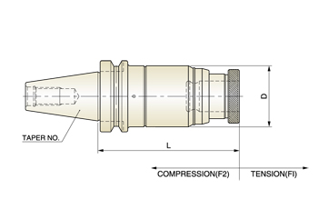 JI048 BT50 TENS./COMP. TAP HOLDER #1 #1 YG1