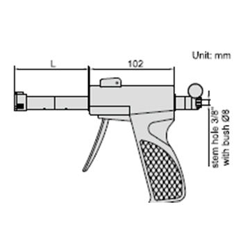 2124-30 PISTOL GRIP THREE POINTS BORE GAGE (WITH SETTING RING, ELECTRONIC INDICATORS OR DIAL INDICATORS ARE NOT INCLUDED) RANGE 25-30MM INSIZE
