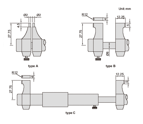 3220-50 INSIDE MICROMETER (WITH SETTING RING) RANGE 25-50MM READING 0.01MM INSIZE