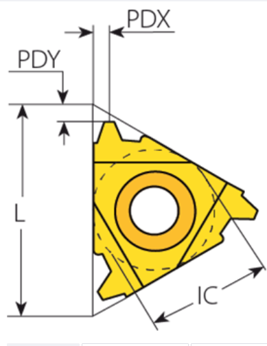 3ER3.0TRVKX INSERTO PARA ROSCA EXTERNA IZQ TRAPEZOIDAL 30° TP=3 VARGUS