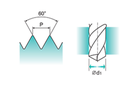 TRK14725GS HSS-PM PRIME SPIRAL POINT TAP DIN LENGTH ANSI SHANK X-COATING 3/4-16UNF H5 110.0L YG1