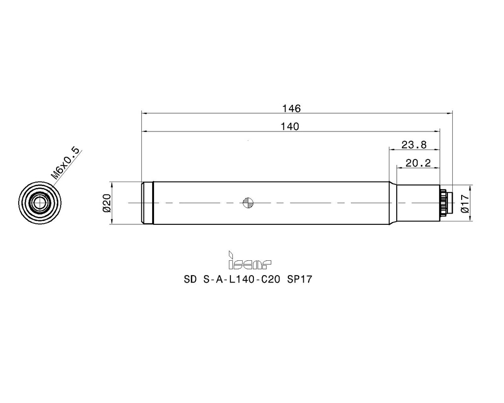 SD-S-A-L140-C20 SP17, ISCAR