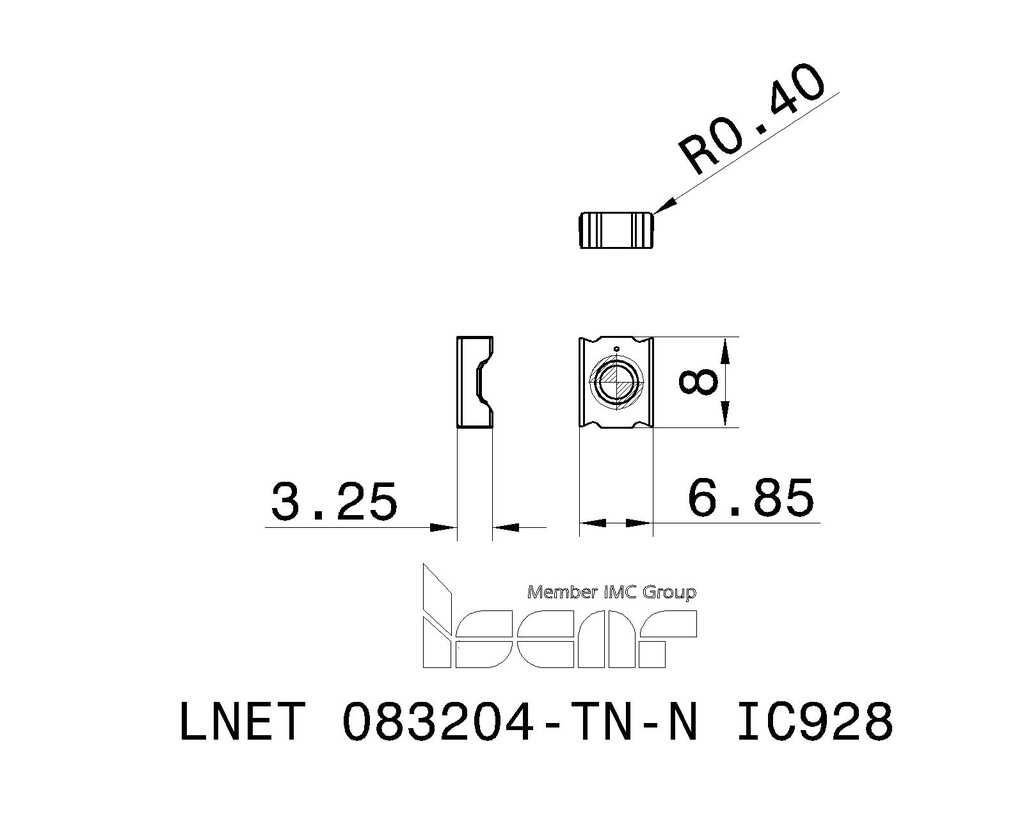 LNET 083204-TN-N IC928, ISCAR