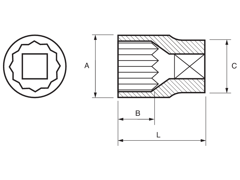 122-27-1 Dado 1/2" bihexagonal 27 mm IRIMO una marca de  SNAP ON