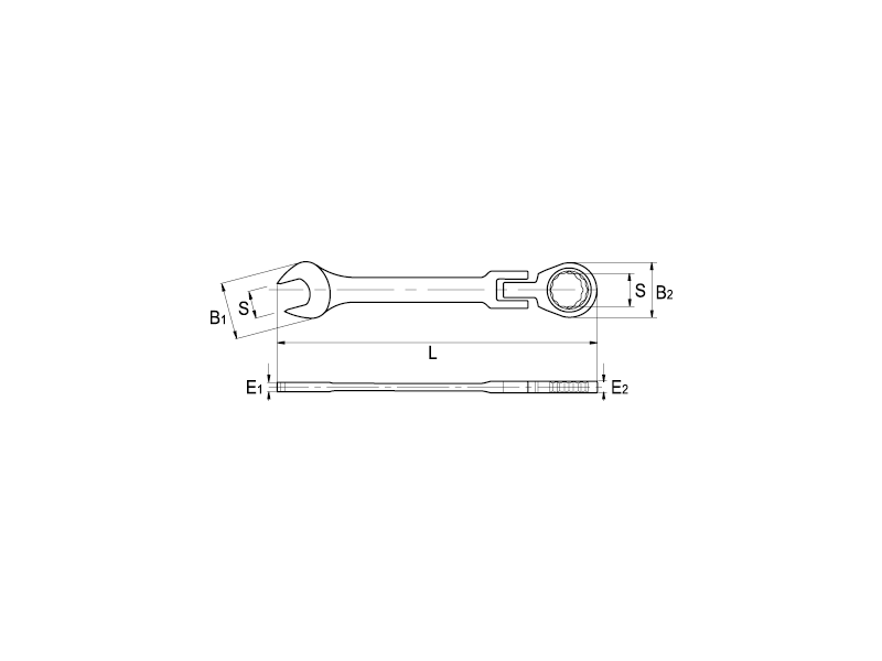 19-12-1 Llave combinada con Matraca articulada, 12mm IRIMO una marca de  SNAP ON