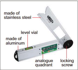 2171-250 DIGITAL PROTRACTOR RANGE 0 - 360° READING 0.05°  (CAT A) INSIZE