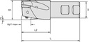 HOLDER MILL1-14D=1.25 Z=4 M1D125E1404W100L225, KENNAMETAL