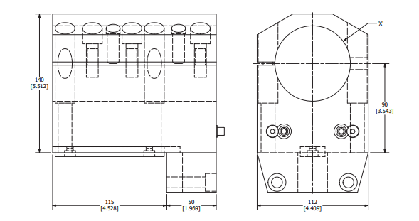 BMT75 2.0" ID HOLDER 90MM CL 90 X 90 BHP GCNC
