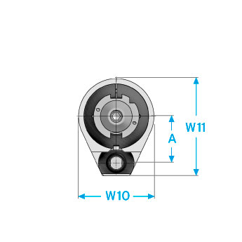 Cabezal Angular a 90 Grados Para Cono CAT50 con salida ER50 Marca ROMAI