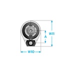 Cabezal Angular a 90 Grados Para Cono CAT50 con salida ER50 Marca ROMAI
