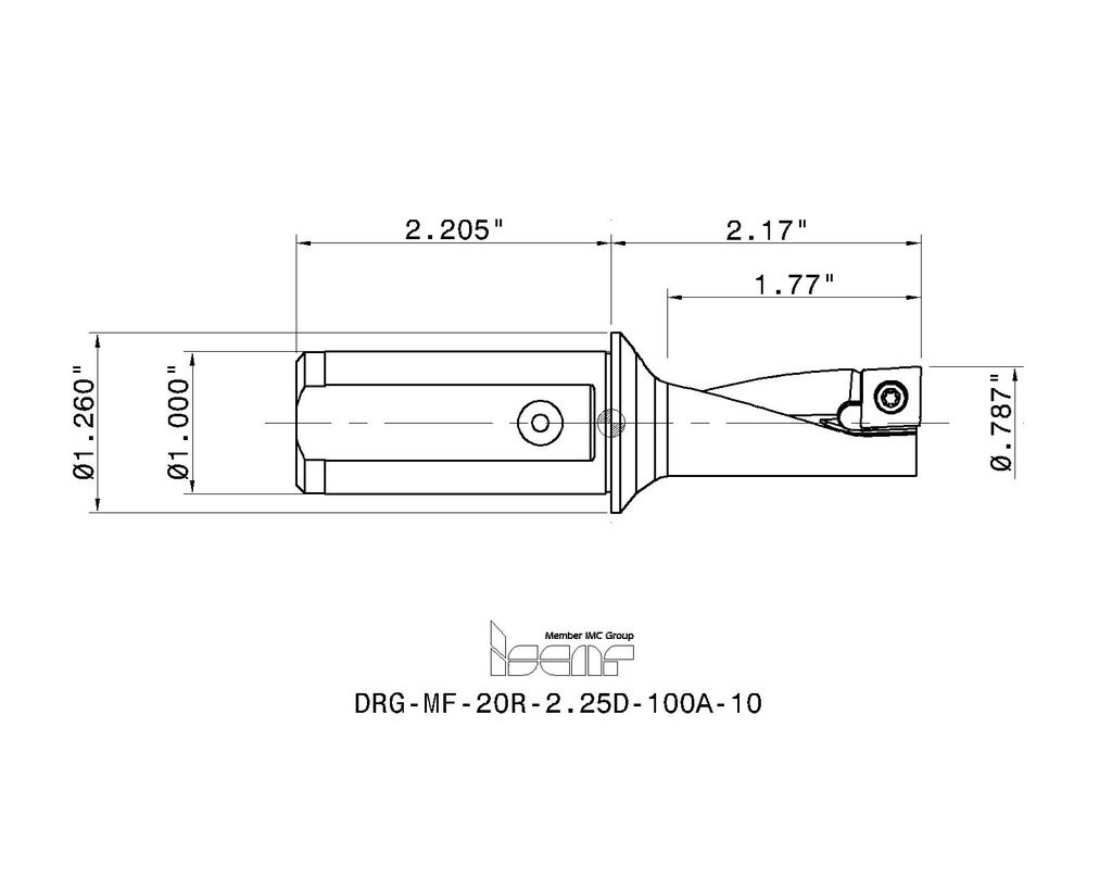 PORTA DRG-MF-20R-2.25D-100A-10, ISCAR