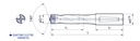 SMDH190M 19.50mm Drill Diameter x 25.00mm Shank x 67.00mm Maximum Drill Depth x 160.00mm OAL Steel Replaceable Tip Drill Sumitomo