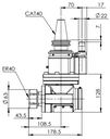 AHB-CAT40-ER40 CABEZAL ANGULAR ENTRADA CAT40 CON SALIDA ER40 A 90 GRADOS HOLDWELL