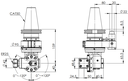 CAT50-ER 25 UNIVERSAL ANGLE HEAD TYPE AHL HOLDWELL