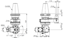 CAT50-ER 25 UNIVERSAL ANGLE HEAD TYPE AHL B2.110G HOLDWELL 