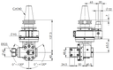 CAT40-ER 25 UNIVERSAL ANGLE HEAD TYPE AHL B2.65G HOLDWELL 