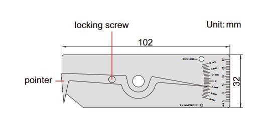 RIVERWELD Medidor de inspección de calibre de soldadura simple V-WAC Marks Metric