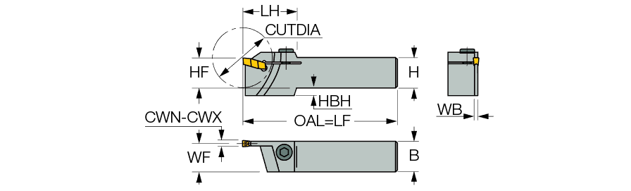 GHGR/L	External holders for deep grooving and parting  ISCAR