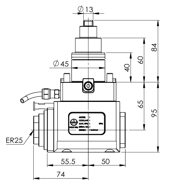 BMT45-1809-ER25 RADIAL DRIVEN TOOL HOLDER 65MM HOLDWELL