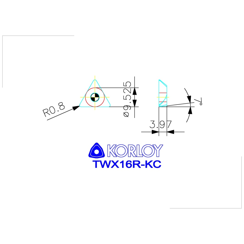 TWX16R KC PC5300 Chamfer Tool (CAT A) KORLOY