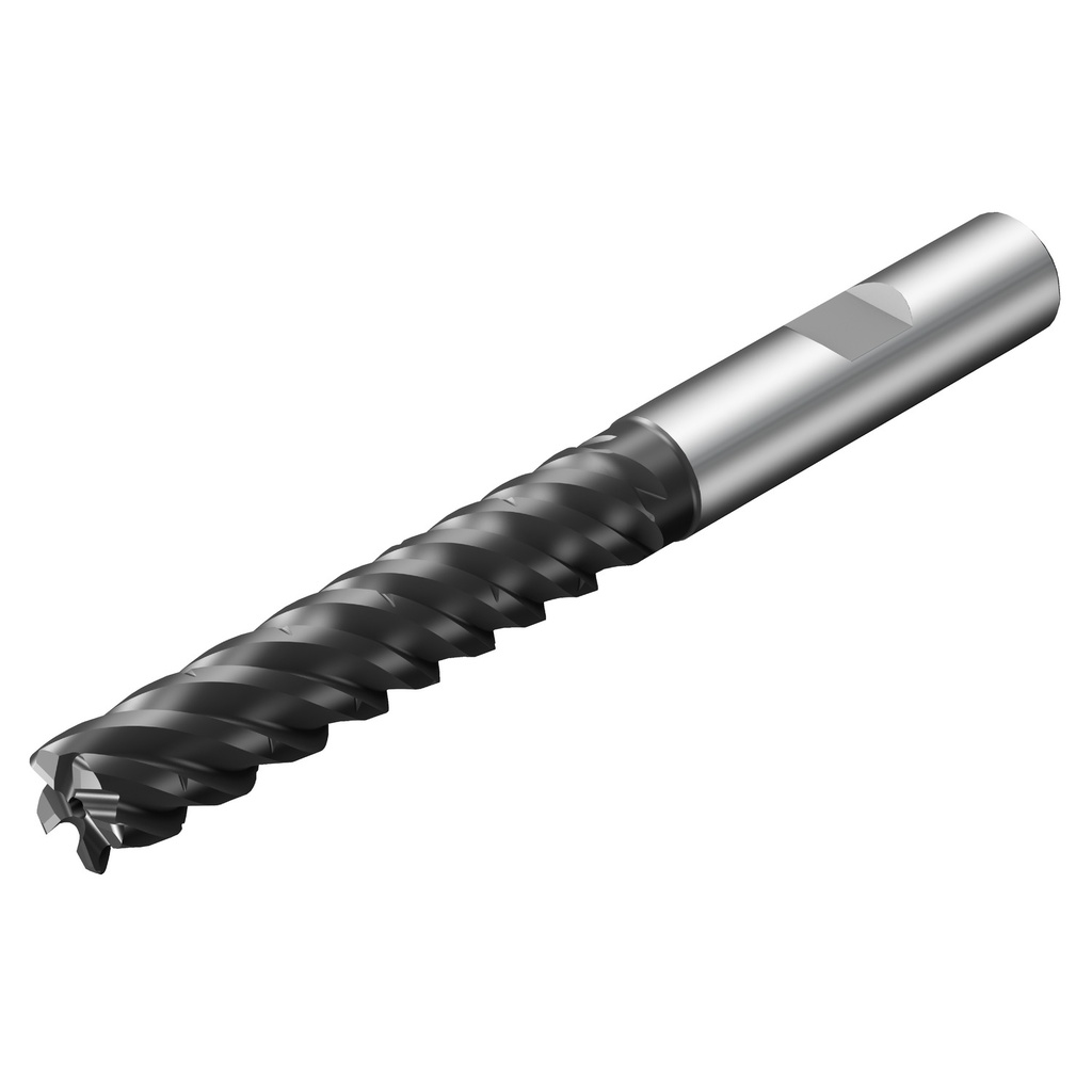 2F380-2540-152ASD 1745, Fresa de ranurar enteriza de metal duro CoroMill® Plura para fresado lateral de alto avance, dc=1 inch, Weldon (DIN6535-HB) -pulg: 1, COROMANT