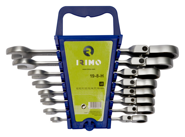 Juego de llaves combinadas flexibles con matraca y soporte, 8 piezas IRIMO una marca de SNAP ON