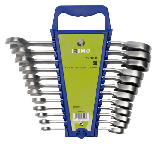 Juego de llaves combinadas con matraca y soporte, 12 piezas IRIMO una marca de SNAP ON