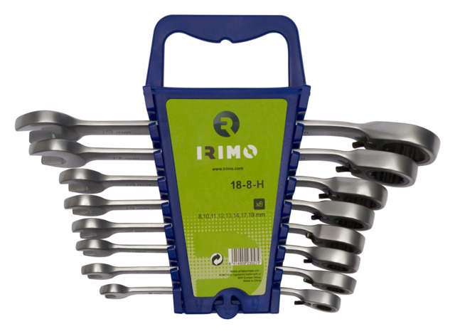 Juego de llaves combinadas con matraca y soporte, 8 piezas IRIMO una marca de SNAP ON