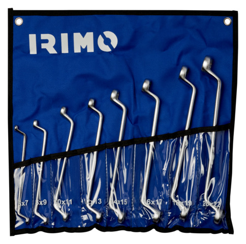 Juego de llaves de estrella acodadas de dos bocas en estuche, 6 × 7-20 × 22 (8 piezas) IRIMO una marca de SNAP ON
