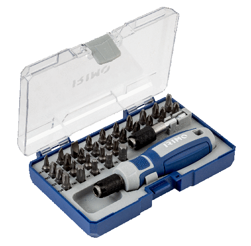 [475-32A-1] Juego de 32 puntas de 1/4" con destornillador portapuntas IRIMO by SNAPON