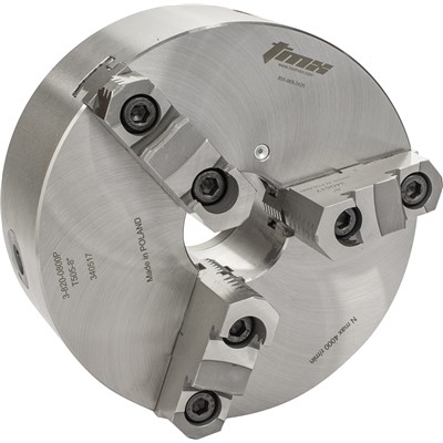 [3-820-0800P] 3 MORDAZAS REVERSIBLES, CUERPO DE ACERO FORJADO, RESPALDO PLANO, CHUCK UNIVERSAL DE PRECISION 12" TMX (copia)