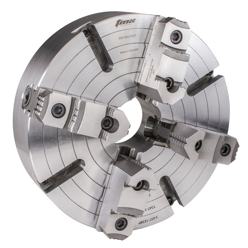 [3-857-1236P] CHUCK INDEPENDIENTE 12", 4 MORDAZAS REVERSIBLES, CUERPO DE ACERO FORJADO, MONTAJE DIRECTO D-6, TMX