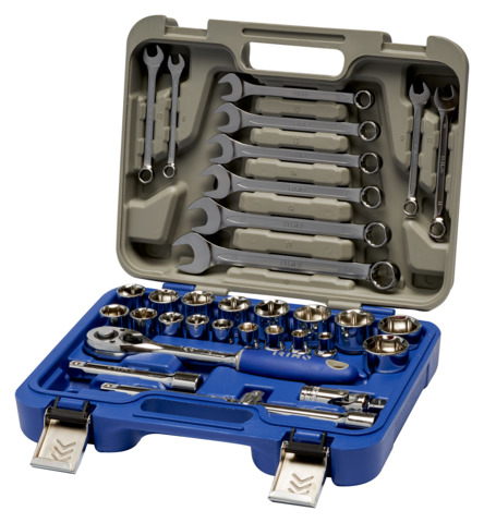 [129-33W-4] Juego de dados y llaves combinadas hexagonales de 1/2", 33 piezas IRIMO una marca de SNAP ON