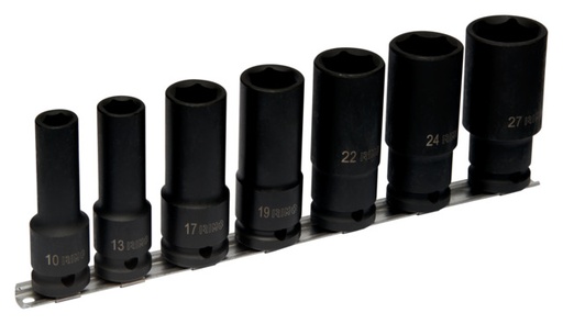 [168-90-2] Juego de dados de impacto de serie larga de 1/2", 7 piezas IRIMO una marca de SNAP ON
