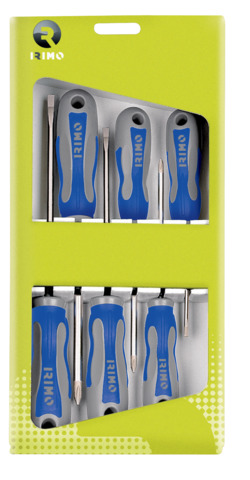 [459-6A-C] Juego de destornilladores, 6 piezas, ranurados 3-4-5,5-6,5 y PZ1-PZ2 IRIMO una marca de SNAP ON