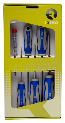 [459-6C-C] Juego de destornilladores, 6 piezas, ranurados 3-4-5,5 y PH1-PH2; comprobador 3 × 60 IRIMO una marca de SNAP ON